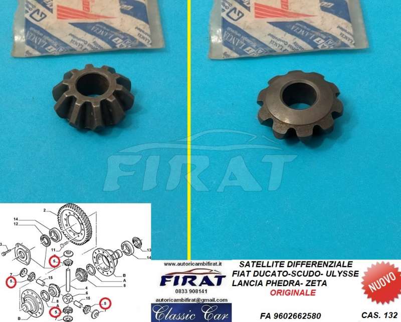 SATELLITE DIFFERENZIALE FIAT DUCATO-SCUDO-ULYSSE (9602662580)